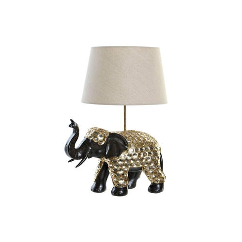 Decorative Figure DKD Home Decor Elephant Beige Golden Polycarbonate