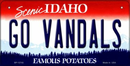 Smart Blonde BP-12743 3 x 6 in. Go Vandals Novelty Metal Bicycle Plate