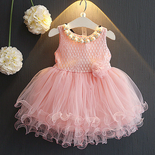 Kid Summer Dress Girl Lace Flower Cute Little