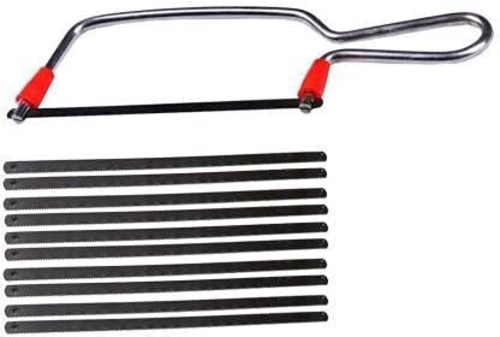 Junior Hacksaw Frame With 10 Pc Extra Blade Pipe Cutter Hand Tool Kit