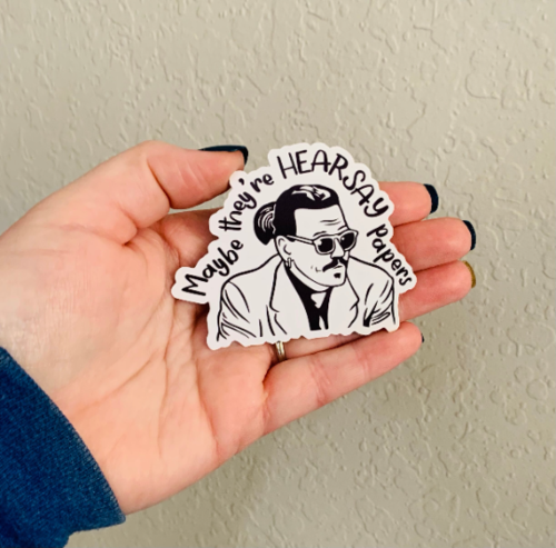 Hearsay Papers Sticker/Magnet- Johnny Depp