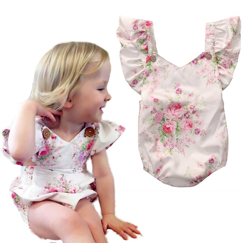 2017 Super Cute Babies Floral Bodysuits Infant
