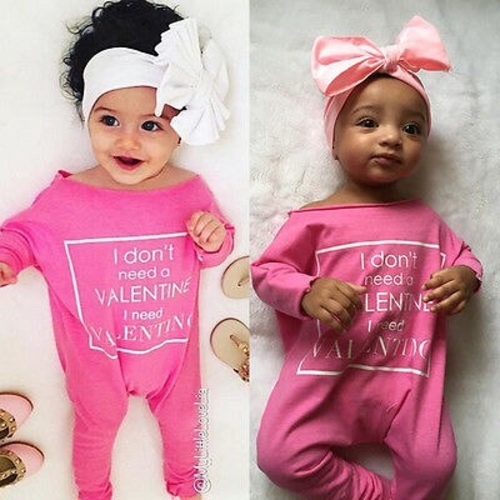 New letter print baby rompers Newborn Infant Baby