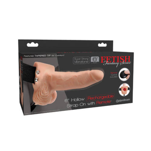 Pipedream Fetish Fantasy Series Vibrating 6 in. Hollow Strap-On With