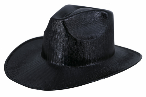 Western Fashion JC537-BLK Metallic Cowboy Hat, Black