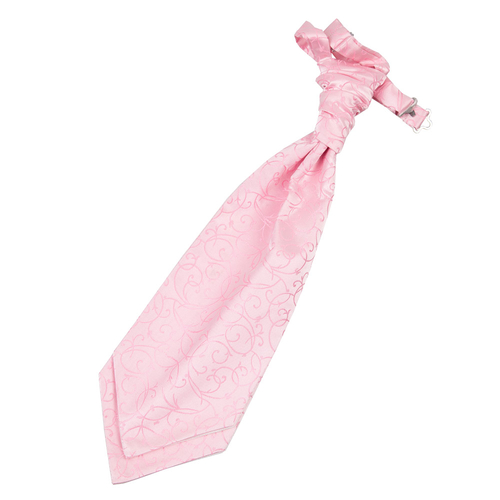 Swirl Pre-Tied Ruche Cravat - Baby Pink