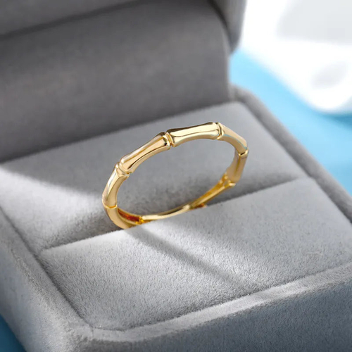 Trendy Stainless Steel Bamboo Ring