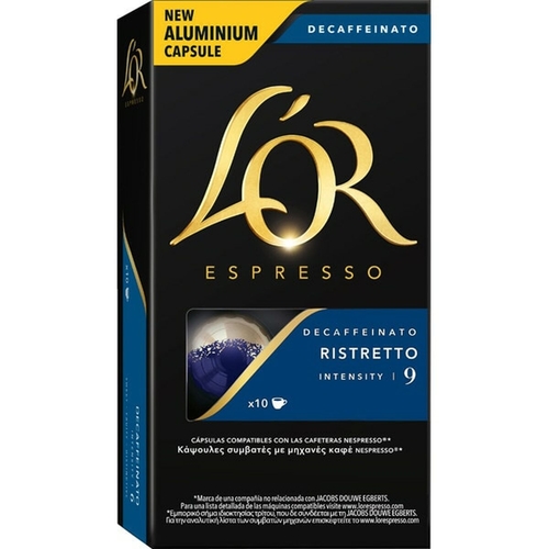 Coffee Capsules L'Or Ristretto Decaffeinated 20 Capsules