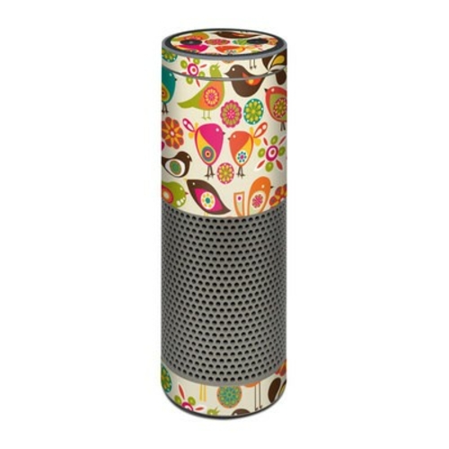 DecalGirl AECOP-BIRDFLOWERS Amazon Echo Plus Skin - Bird Flowers