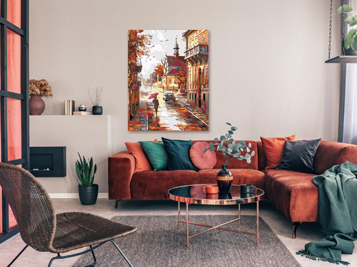 Paint by Numbers - AUTUMN STREET ON THE EDGE OF TOWN