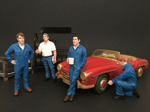 Mechanics 4 piece Figurine Set for 1/18 Scale Models by American