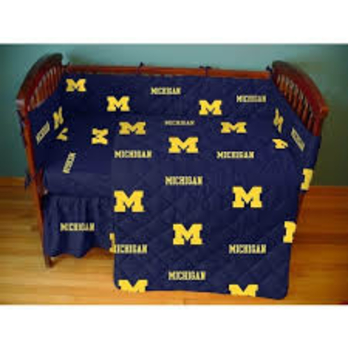 College Covers MICCSFSWPR Michigan Wolverines Baby Crib Fitted Sheet P