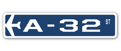 SignMission SSA-A-32 4 x 18 in. Air Force Aircraft Military Street Sig