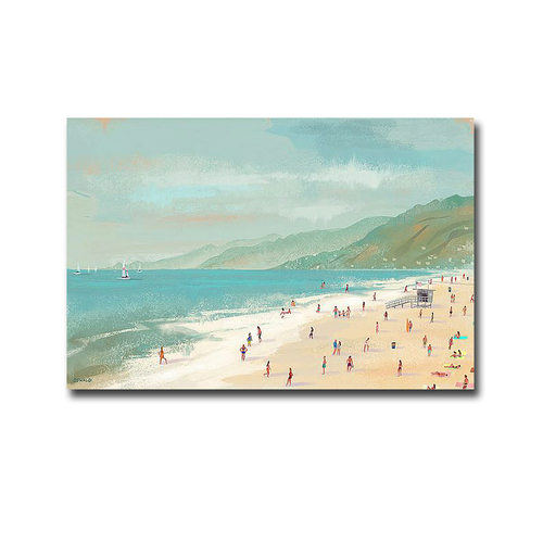 Artistic Home Gallery 1624587IG Santa Monica Beach by Pete Oswald Prem