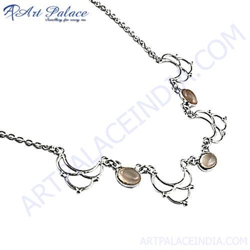 Handcrafted Rose Quartz Sterling Silver Necklace