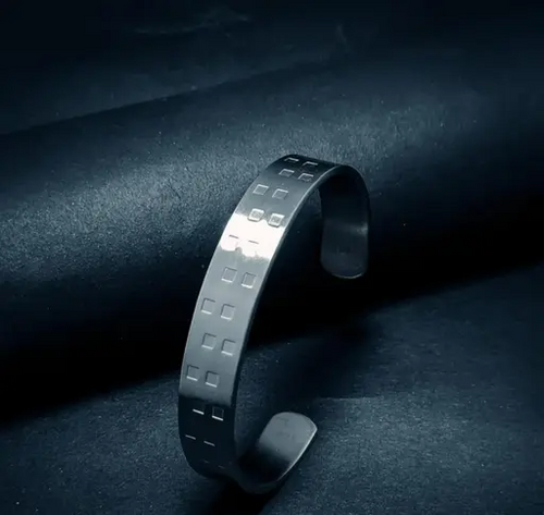 19th J Jewels-Silver Stainless Steel Plain Openable Adjustable 