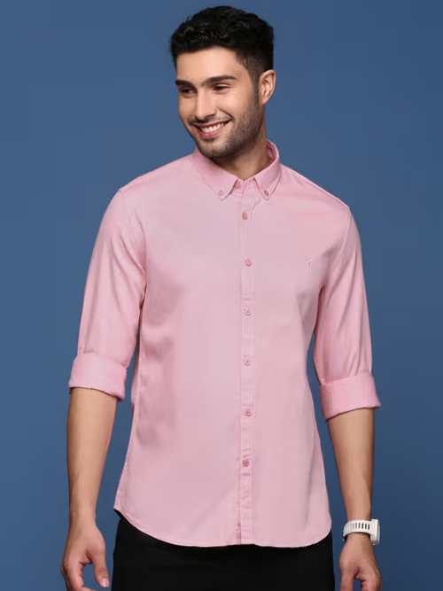 Men'S Full Sleeve Solid Cotton Blend Shirt For Men (Size-S)