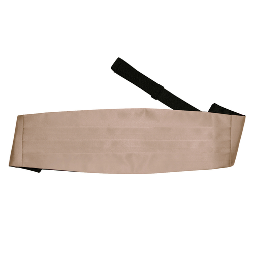 Plain Satin Cummerbund - Mocha Brown