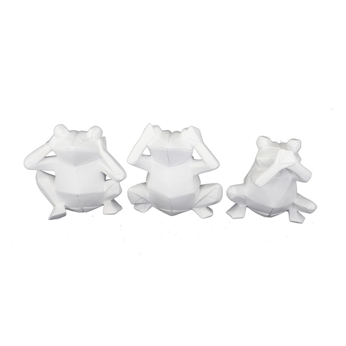 Decorative Figure DKD Home Decor 18,5 x 13 x 17,8 cm White Frog (3