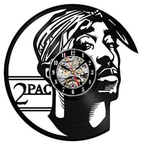 2PAC FAN GIFT HANDMADE VINYL RECORD WALL CLOCK