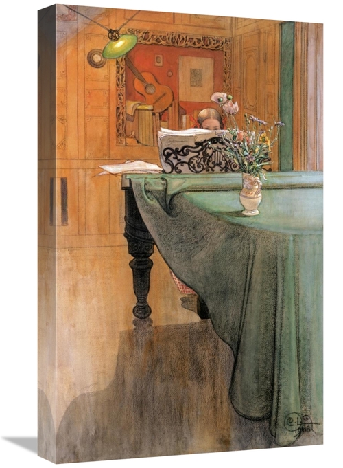 Global Gallery GCS-266729-22-142 22 in. Young Girl at a Grand Piano Ar