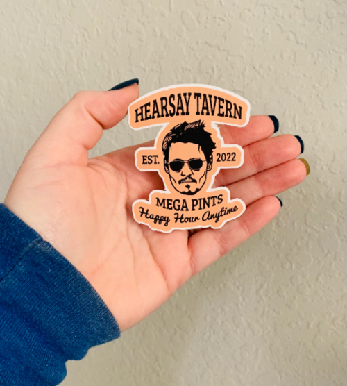 Hearsay Tavern Sticker/Magnet-Johnny Depp