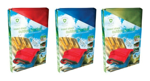 Insect Shield IS-BLKO-RED Outdoor Blanket  Assorted