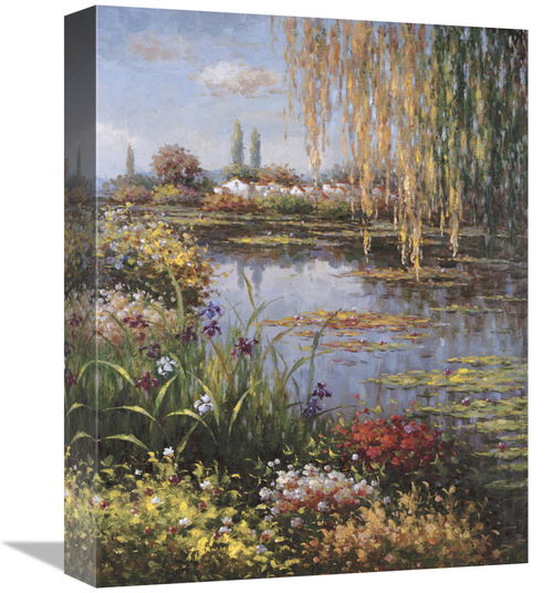 Global Gallery GCS-123238-1216-142 12 x 16 in. White Rose Garden Art P