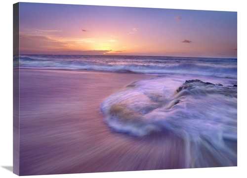 Global Gallery GCS-396025-2432-142 24 x 32 in. Sandy Beach at Sunset&#