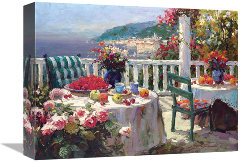 Global Gallery GCS-120005-1216-142 12 x 16 in. Terrace Brunch Art Prin