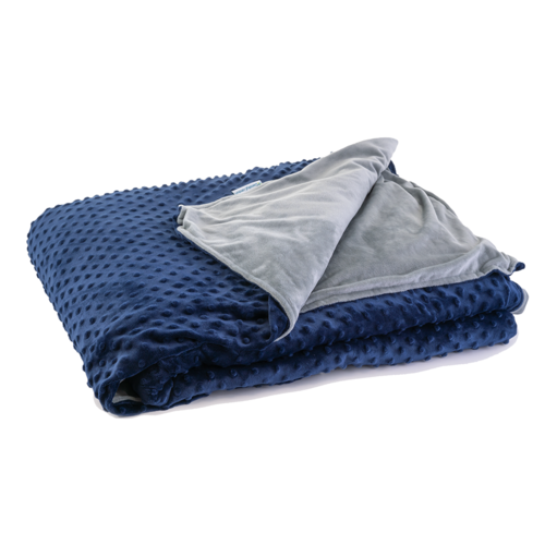 Density Comfort DC4872-GRY-BLU-MDC-WS 48 x 72 in. Minky Dot Super Soft