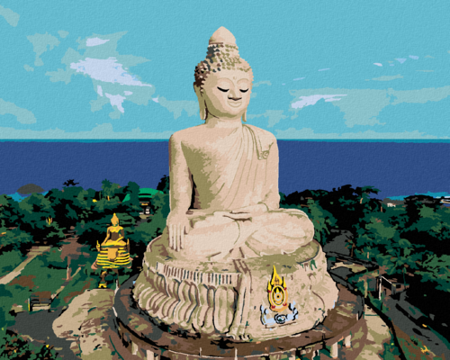 Paint by Numbers - BUDDHA AND THE OCEAN