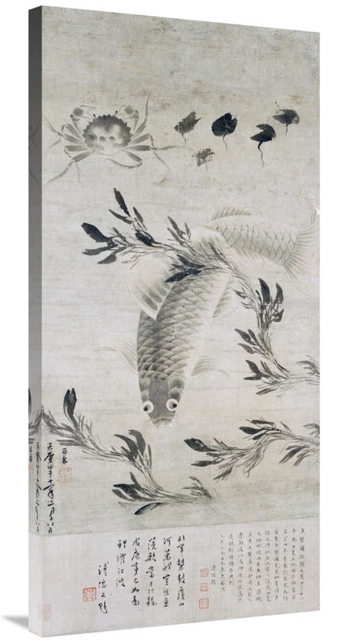 Global Gallery GCS-267058-40-142 40 in. Fish & Crab Art Print - Xia Qi