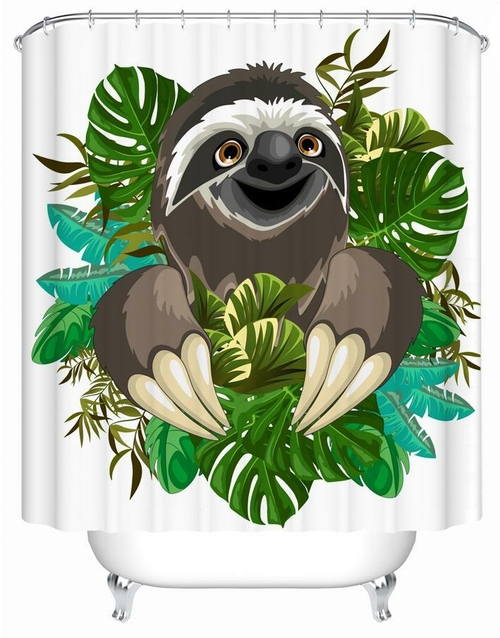 Happy Sloth Shower Curtain