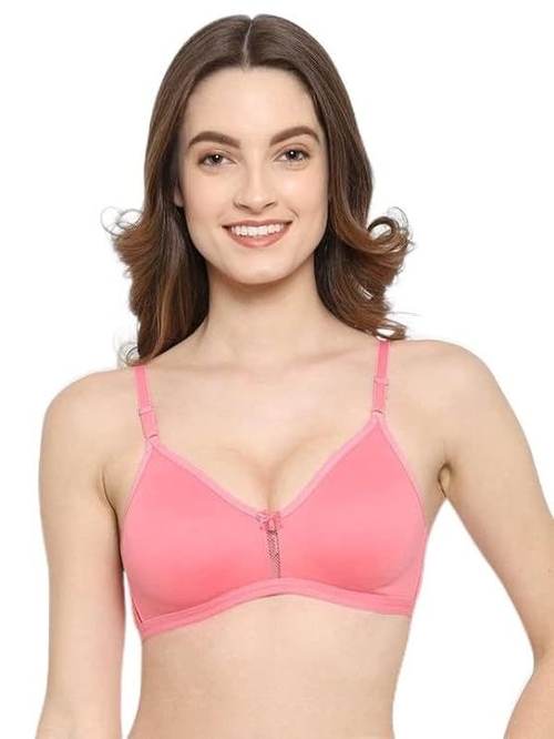 Full Coverage Women Non Padded Wired Free Bra, Rose Cup Size-B