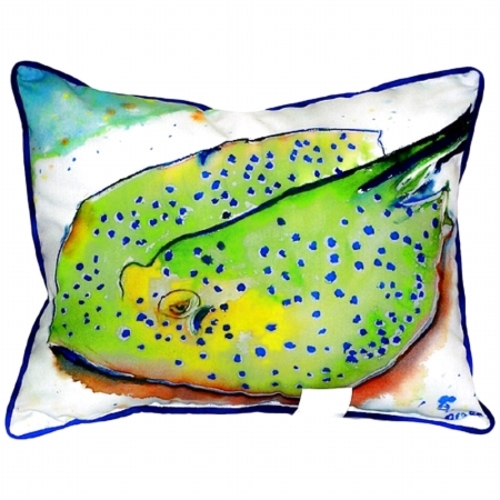 Betsy Drake ZP450 Morpho & Flowers Extra Large Zippered Pillow - 20 x 