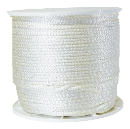 Wellington G1016S1000S 0.25 in. x 1000 ft. Solid Braid Rope Nylon  Whi