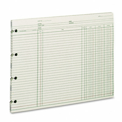 Wilson Jones GN2D Accounting  9-1/4 x 11-7/8  100 Loose Sheets Pack