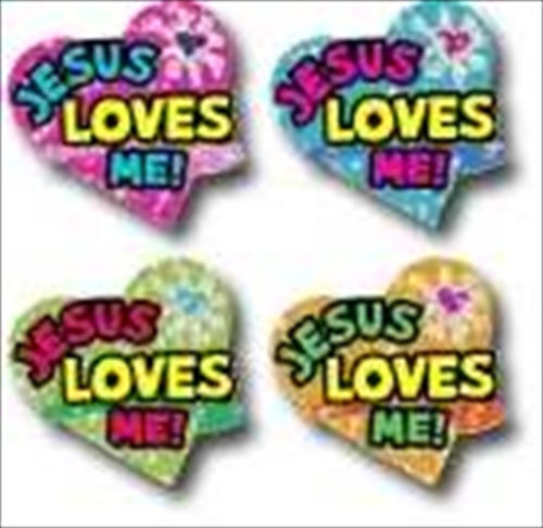 Carson-Dellosa Publishing 54223 Sticker Jesus Loves Me Dazzle Stickers