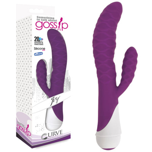 Curve Toys Gossip Ivy Waterproof Wavy Silicone Flexible Dual Stimulati