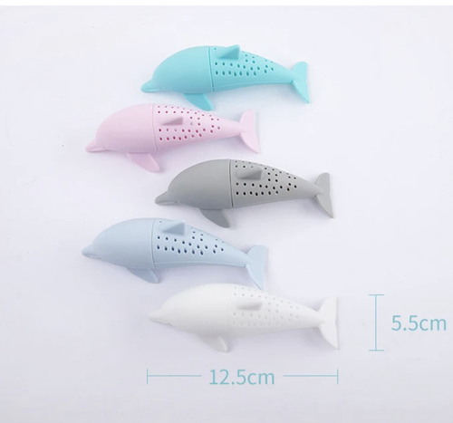 Dolphin Shaped Loose Leaf Tea Infuser Choose Color