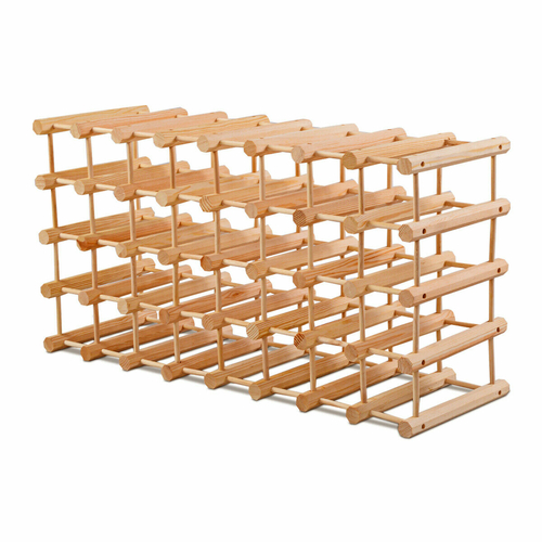 Freestanding Wooden Wine Rack for Up to 40 Bottles