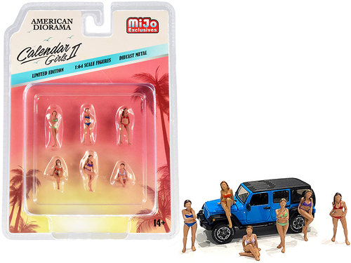 \Calendar Girls\" 6 piece Diecast Figurine Set Release 2 for 1/64