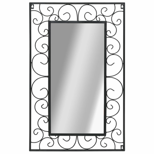Wall Mirror Rectangular 19.6"x31.4" Black