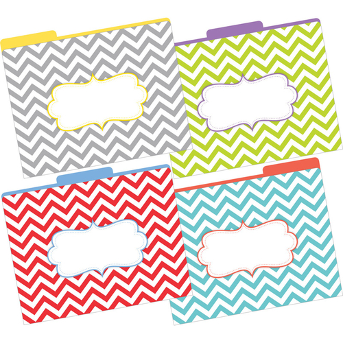 Barker Creek BCPLL1331BN Letter Size File Folders Chevron Beautiful Mu