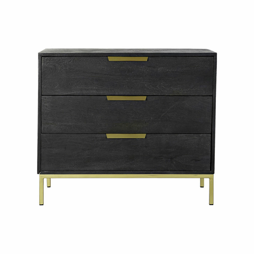 Chest of drawers DKD Home Decor Metal Mango wood (87 x 44 x 76 cm)