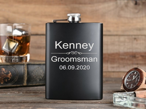 Personalized Flasks  for Groomsmen Gift Proposal Best Man