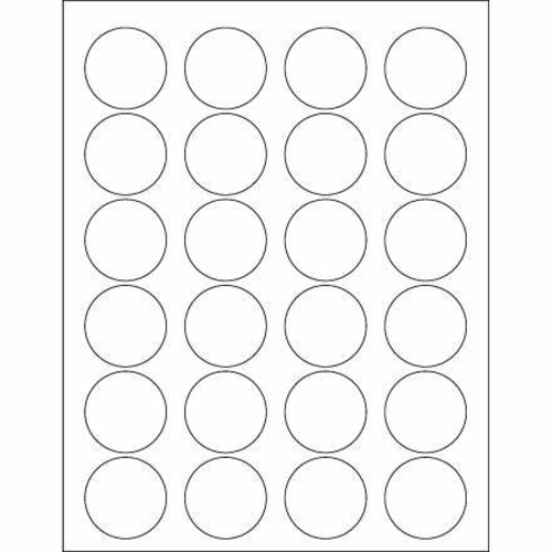 Box Partners LL207 1.63 in. Glossy White Circle Laser Labels - Pack of