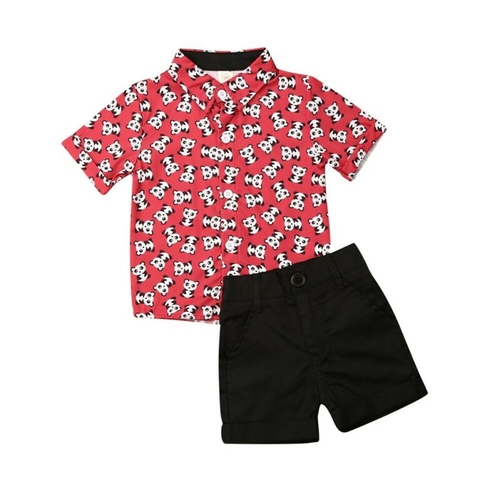 1 6T Infant Boys Baby Kid Panda Print Top T shirt