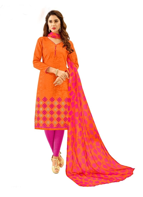 Generic Women's Cotton Jacquard Salwar Material